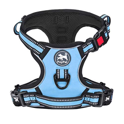 PoyPet Dog Harness Medium, No Pull Vest with Front/Back Clip & Neck Buckle