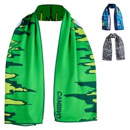CAMBIVO Floral Cooling Towel for Women and Men, Lightweight Breathable Cooling Scarf Sun Protection Neck Gaiter Face Cover for Outdoor Sports, Travel, Gardening, Hiking, and Workout