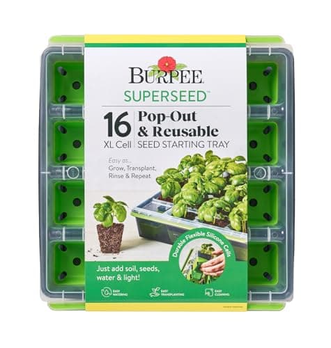 Burpee SuperSeed 16 XL Cell Reusable Seed Starting Tray for Seedlings