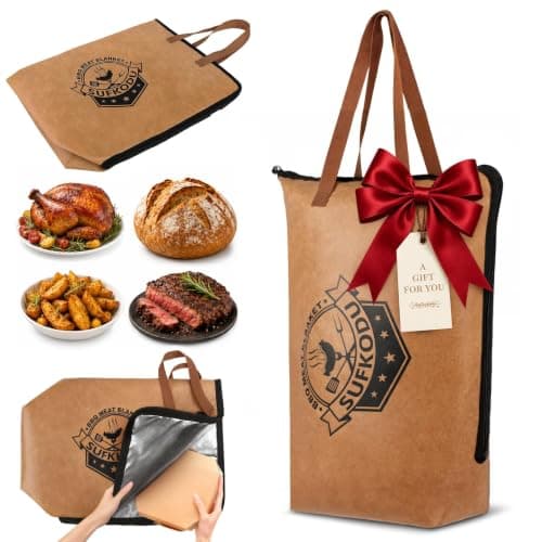 BBQ Blanket for Resting Meat – 21in Heavy-Duty Insulated Meat Resting Bag with Wide Mouth for Brisket, Pork, Turkey – Smoker & Grill Accessories, Moisture Retention, BBQ Gift for Men