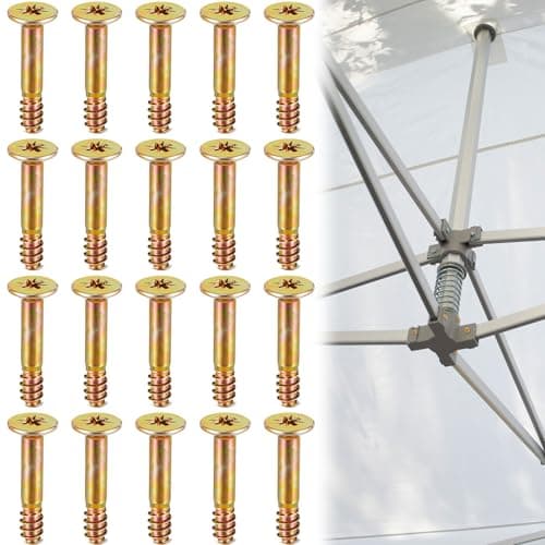Frienda 20 Pack Replacement Screws Bulk Compatible with ABCCANOPY 10x10 Patio Pop Up Canopy Tent Frame Canopy Replacement Parts Accessories Heavy Duty Bolts for Patio & Outdoor Shelter
