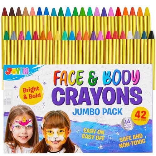 42PCS Face and Body Paint Crayons, XL Face Painting Kit for kids, Non-Toxic