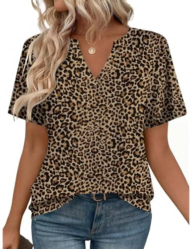 Zeagoo Shirts for Women Short Sleeve Blouses 2026 Fashion Summer Clothes