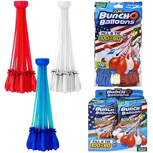 ZURU Bunch O Balloons Rapid Fill Water Balloons - ZURU Quick Fill Water Balloons for Kids Backyard Water Fun - Includes 100 Easy Fill Water Balloons
