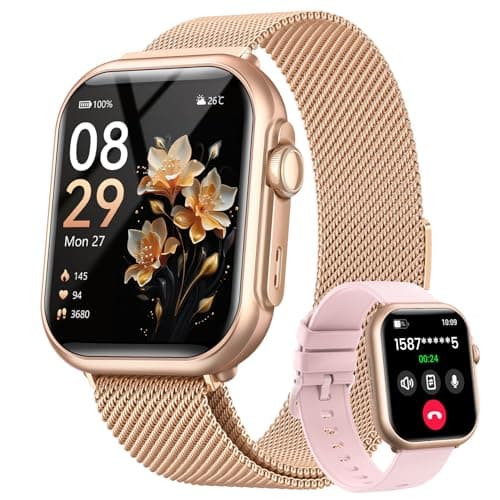 Smart Watches for Women,1.85" HD Smartwatch Fitness Trackers, with 2 Bands