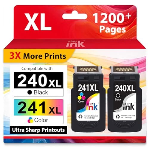 Starink PG-240XL CL-241XL Replacement for Canon 240XL 241XL Combo Pack
