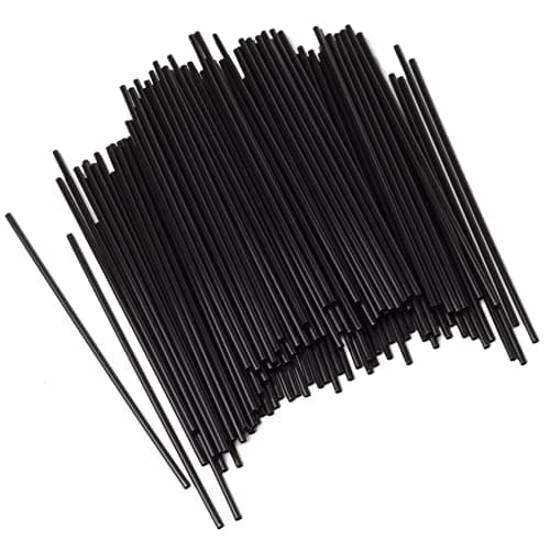 Chef Craft 5 Inch Coffee Stirrer Straws-Set of 150, Pack of 1, black