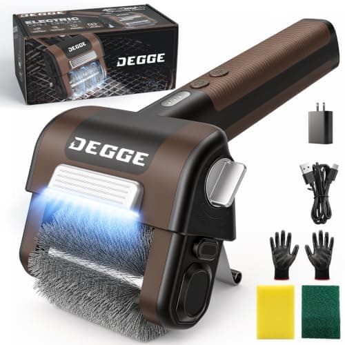 DEGGE Electric Grill Brush, Cordless BBQ Grill Cleaner with 4500mAh