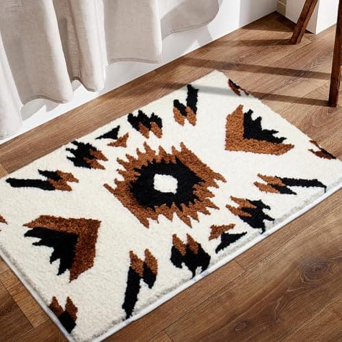 AevitasX Western Boho Bathroom Rugs, Non-Slip Absorbent Bath Mat