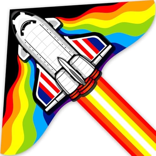 Doinfly Delta Kites for Kids & Adults, Extremely Easy to Fly, Single Line Beach Kite (Rocket, 1)