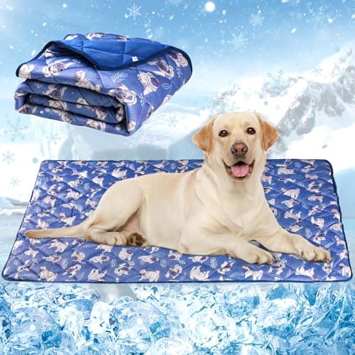 Pet Dog Cooling Mat, Outdoor Dog Cooling Pad, Washable Dogs Cats Pet Non-Toxic Cooling Pads Summer Sleeping Kennel Mats，Pet Self Cool Ice Blanket for Indoor & Outdoor Dog Beach Essentials Small