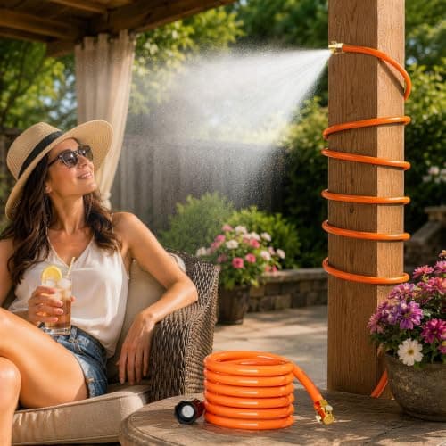 SPECILITE Misters for Outside Patio, 6.5 FT Hose Water Mist, 1 Pack