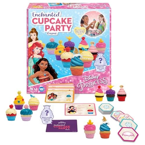 Wonder Forge Disney Princess Enchanted Cupcake Party Game - Exciting Matching Game | Fun for Kids & Adults | Ideal for Disney Princesses Enthusiasts | Two Game Modes | Gaming Experience