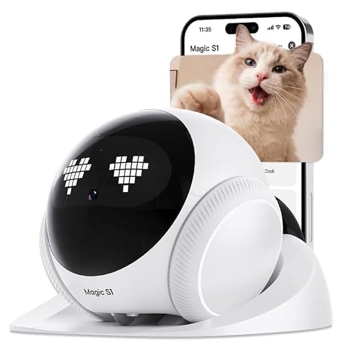 Mobile Pet Camera Robot, 1080P App-Controlled Home Camera for Dogs Cats