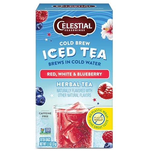 Celestial Seasonings Cold Brew Red, White & Blueberry Iced Tea Bags 18 tea bags