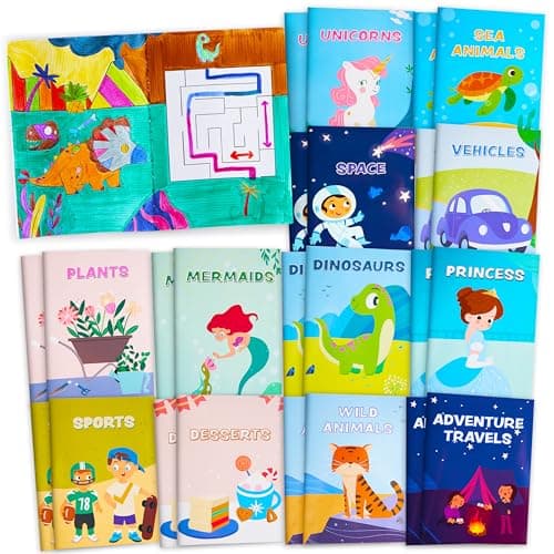 JOYIN 24 Pack Coloring Books for Kids Ages 4-8, Bulk Mini Coloring Book for Party Favors, Goodie Bags Stuffers for Kids | Birthday Party Gifts | Classroom Travel Activity | Stocking Stuffers