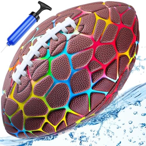 Jasonwell Pool Beach Water Football - Strong Grip Waterproof Football for All-Weather Play Pool Toys Beach Games Outdoor Sports Lake Toy Christmas Birthday Gifts for Kids Boys Teens Adults (BN, No.3)