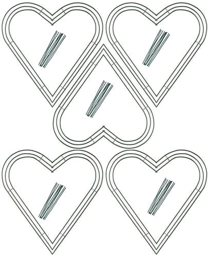 Upstout 5-Pack 14 Inches Heart Wire Wreath Frame – Metal Wreath Form