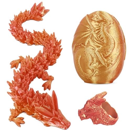 iBuddy 3D Printed Dragon Egg, Prefilled Easter Basket Stuffers for Kids