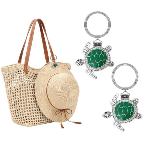 HATYDF 2Pcs Hat Clip for Travel on Bag - Turtle Beach Cruise Essentials Accessory for Handbag Backpack Luggage Purse Travel Green