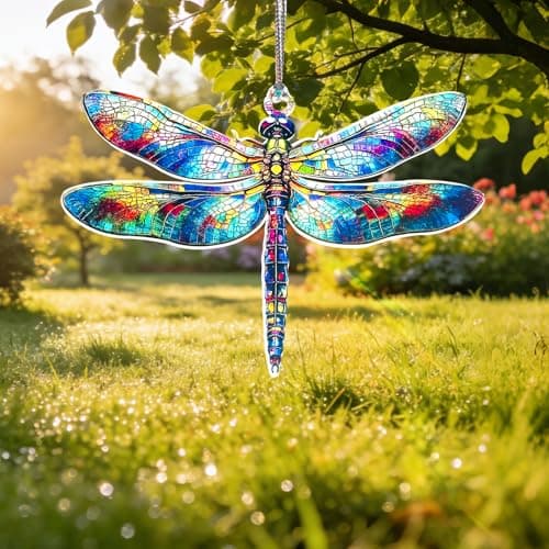 Dragonfly Gifts for Women, Dragonfly Suncatcher Window Hanging Ornament