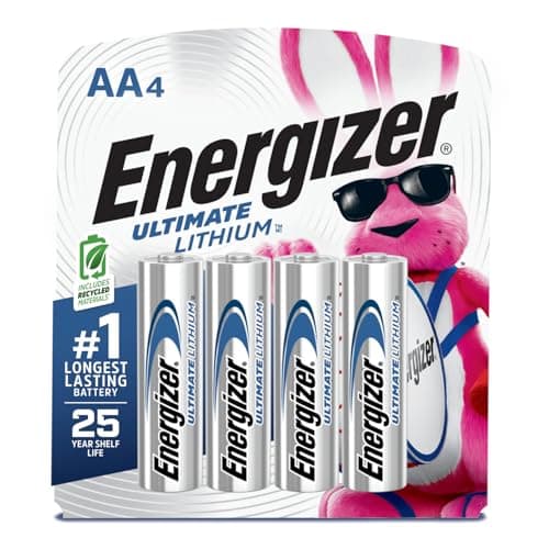 Energizer Ultimate Lithium AA Batteries (4 Pack), 1.5V Lithium Double A Batteries