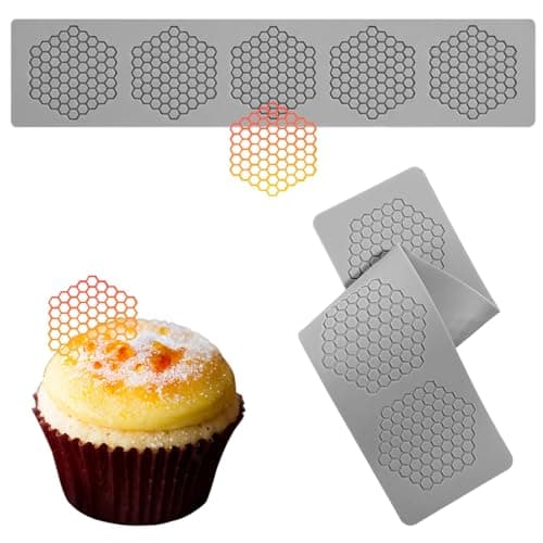 2 Pc Honey Comb Silicone Mold Tuile Mold,Honeycomb Silicone Mold for Baking