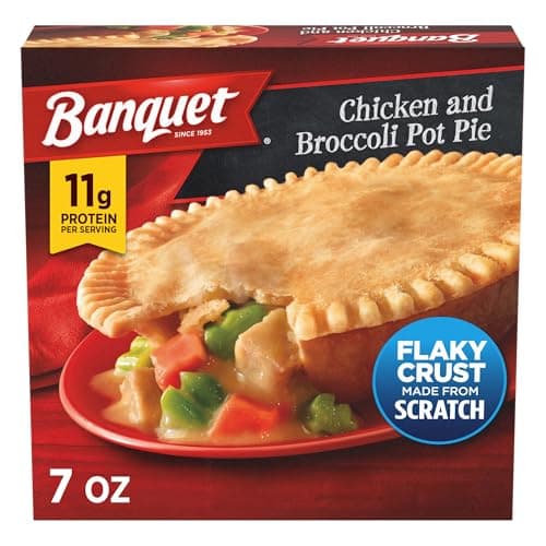 Banquet Frozen Pot Pie Dinner, Chicken & Broccoli, 7 Ounce