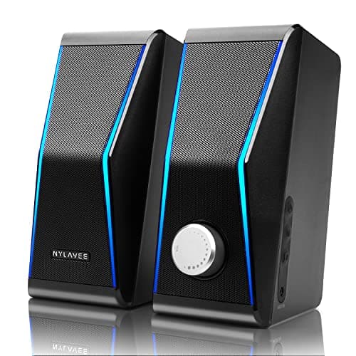 Nylavee Computer Speakers for Desktop PC, Bluetooth AUX PC Speakers RGB