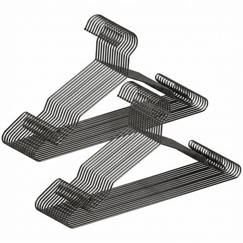 Black Metal Hangers 30 Pack, 16.5 Inch Smooth and Durable Shirt Dress Hanger, Lightweight and Sturdy Aluminum Hanger for Suit Jackets and Casual Pants