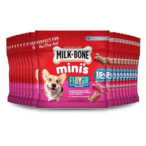 Milk-Bone Flavor Snacks Mini’s Dog Treats, 20 To-Go Bags