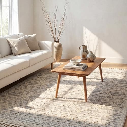nuLOOM Ansley Light Grey Trellis Power Loomed Area Rug, 3' x 5'