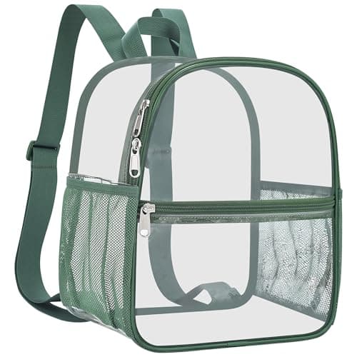 Slumou Clear Backpack for Stadium Events 11.5×9.8×5, Sports Fan Backpacks