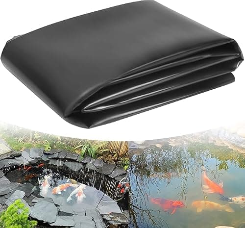 DGSL 20 Mil HDPE Pond Liner, 10 x 10 FT Flexible Water Garden Liner