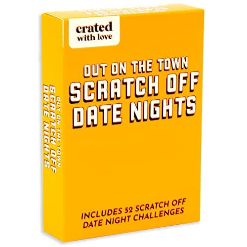 Crated with Love - Date Deck Scratch Off Cards for Couples, Date Night Ideas Card Deck for Mystery Couples Challenge, Girlfriend Boyfriend Husband Wife Anniversary Couples Gift