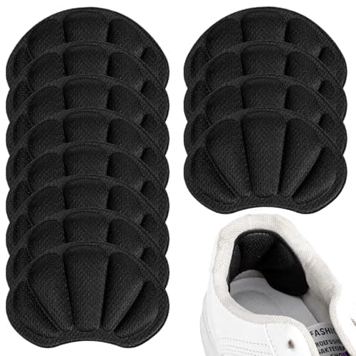 Sibba 12 Pcs Heel Grips for Loose Shoes Self-Adhesive Heel Pads Inserts Cushions Liners, Shoe Size Reducer for Women Men, Blister Prevention Pain Relief Heels Protectors