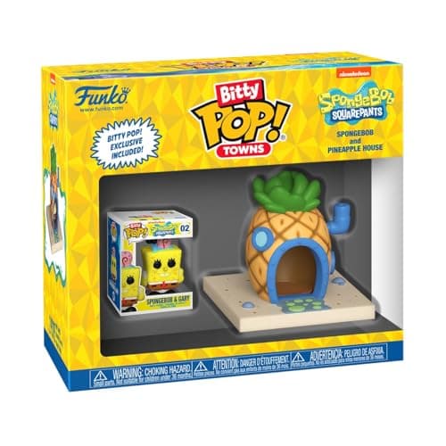Funko Pop Bitty Town: Spongebob Squarepants - Spongebob Squarepants and Pineapple House - Collectable Vinyl Figure - Gift Idea - Official Merchandise - Toys for Kids & Adults