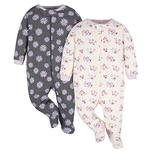 Gerber Baby Girls 2-Pack Sleep 'N Play Lavender Garden Newborn