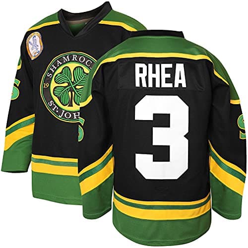 3 Ross The BOSS Rhea ST John's Shamrocks Stitched Hockey Jersey with EMHL Patch White Green (Small, 3 Black)