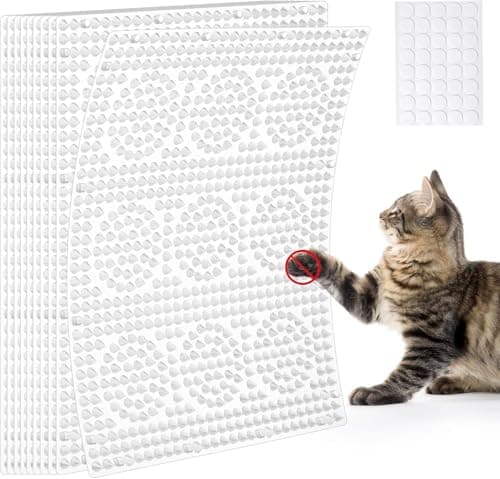 Uross Scat Mat for Cats -15PCS Deterrent Mat with Spikes Indoor Cat Repellent Mat Outdoor Scat Spikes Mat Indoor Cat Countertop Deterrent Keep Cats Off Counter