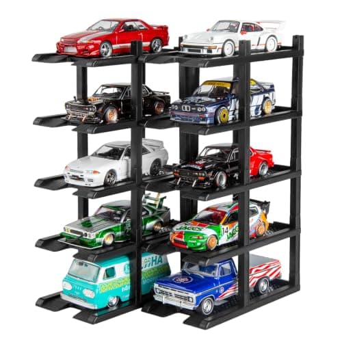 Howarx 1:64 Diecast Car Display, Modular Miniature Dioramas Garage(10-Cars)