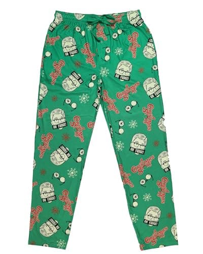 Bioworld Men's Adult A Christmas Story Green Holiday Sleep Pants - Cozy Christmas Sleepwear- Small