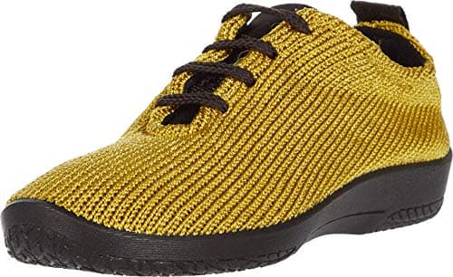 Arcopedico LS 1151 Women's Shoes - Lace-Up Support and Walking Comfort- Sock Fitting - Arch Support and Cushioning - Removeable Insoles - Vegan - Travel Friendly Mustard 7-7.5 M US