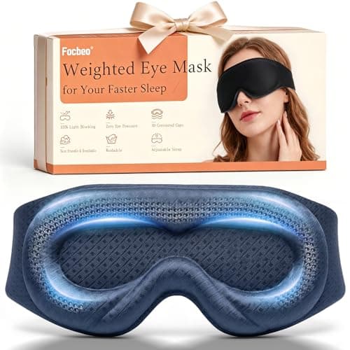 Weighted Eye Mask for Sleeping, 100% Blackout Sleep Mask for Women and Men