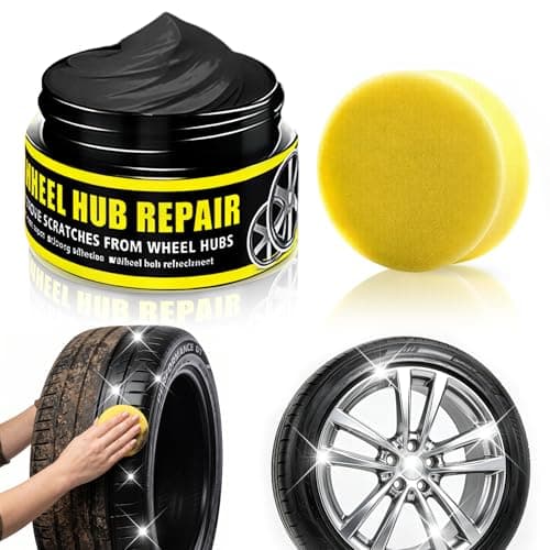 Car Tire Shine with Sponge,Tire Coating Paste,Tire Polishing Paste,Long-Lasting Tire Dressing with Wet Gloss Look Finish,Car Tire Shine for Trucks Sedans RVs SUV(1Pcs)