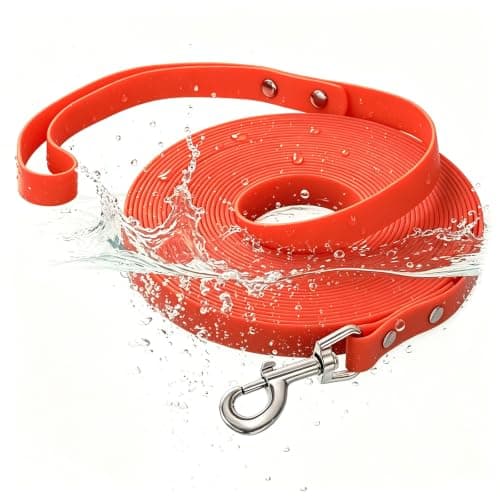Long Training Leash for Dogs Waterproof Longline Lead Outdoor Leashs for Small Medium Large Dogs,Outside Training,Playing,Camping(Orange,10 FT)