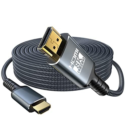 Eareyesail 8K HDMI 2.1 Cable 20 FT,48Gbps Ultra High Speed Gaming Braided Cables Support 8K@60HZ/4K@120Hz,eARC,Dynamic HDR,HDCP 2.2/2.3,3D,VRR for 120fps Monitor PS5/PS4/X-Box/Roku TV/RTX3080/3090