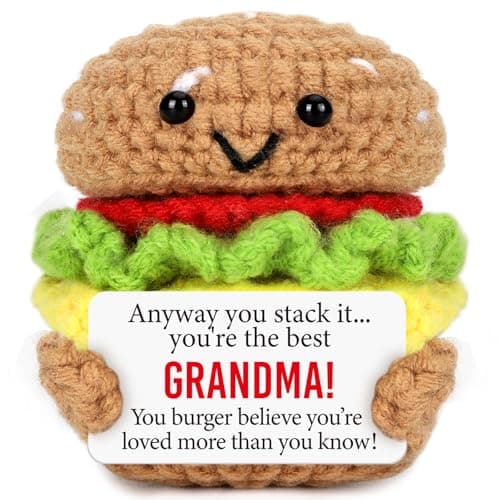 Mini Grandma Gifts from Granddaughter Grandson Handmade Crochet Burger