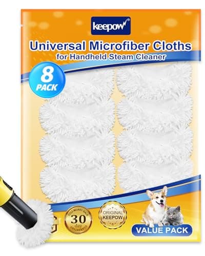 8 PCS Universal Microfiber Cloths for Handheld Steam Cleaner Accessories Compatible with Bissell Steam Shot Omni Compatible with PurSteam/Wagner Spraytech/McCulloch Reusable Washable Steam Mop Cloths