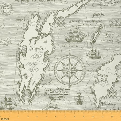 Feelyou Ocean Nautical Fabric by The Yard Soft 2 Yards